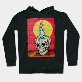 Candle on the Skull on the Table Hoodie